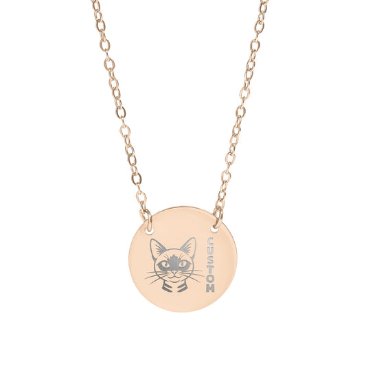Custom Cat Illustration For Personalized Necklace