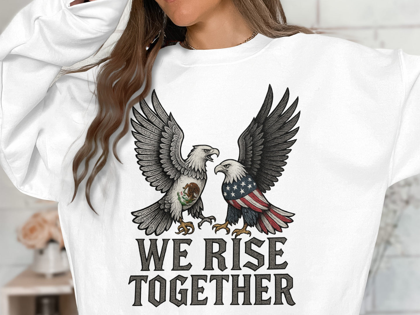 We Rise Together American Eagle Graphic Sweatshirt