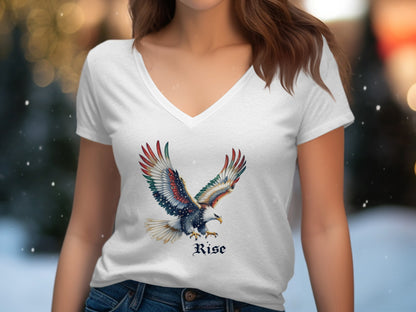 Rise Eagle Graphic V-Neck T-Shirt Product