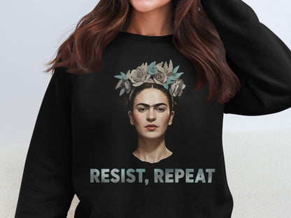 Resist Repeat Artistic Portrait Sweatshirt