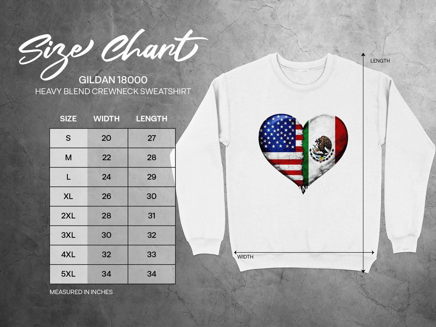 Heart Shaped Flag Design Heavy Blend Sweatshirt product