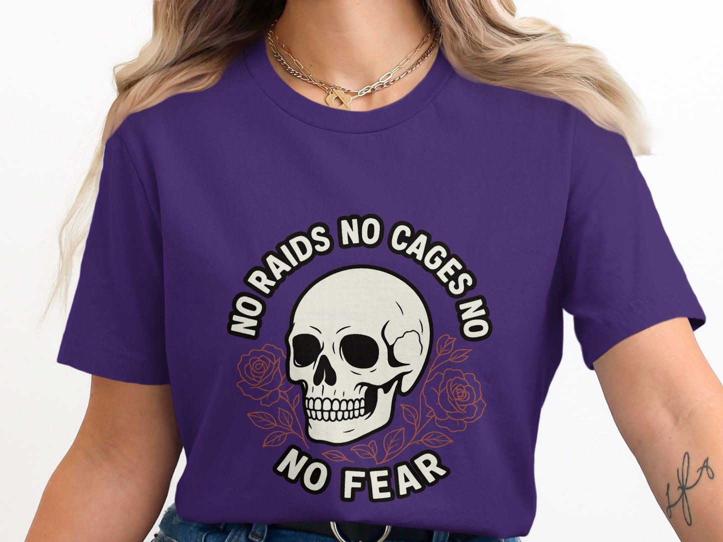 No Raids No Cages No Fear Skull Graphic Shirt product