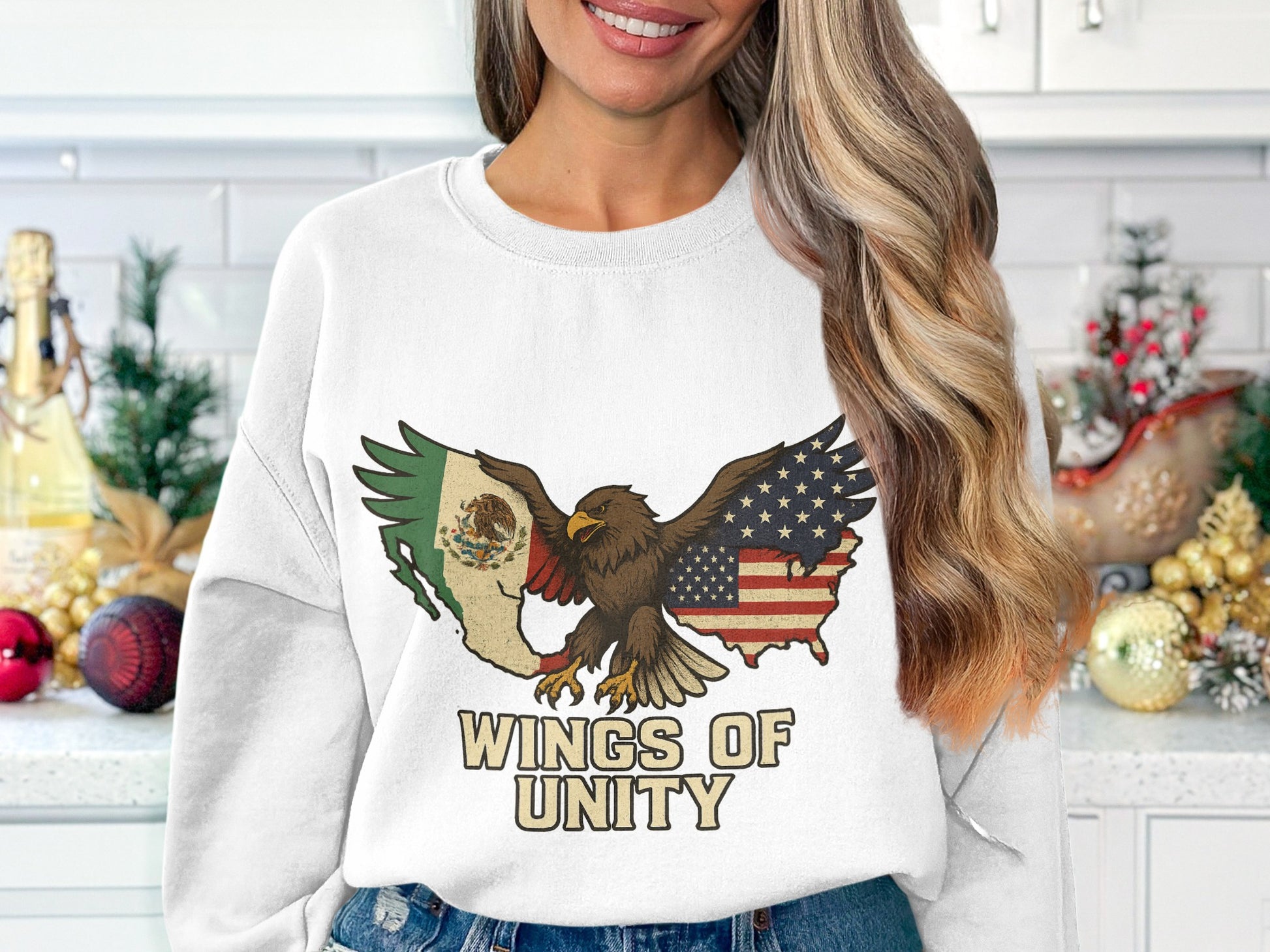 Wings of Unity Graphic Long Sleeve Sweatshirt product type