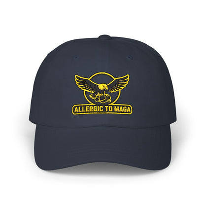 Allergic To Maga Embroidery Funny Hat Top Quality| Anti Trumpt Hat