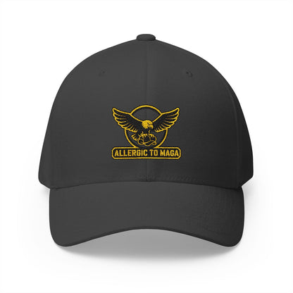 Allergic To Maga Embroidery Funny Hat Top Quality| Anti Trumpt Hat