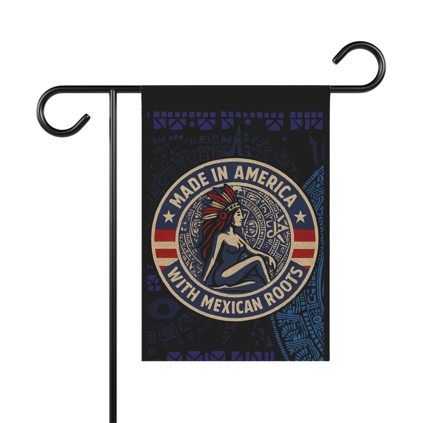 Made in America With Mexican Roots Garden Flag