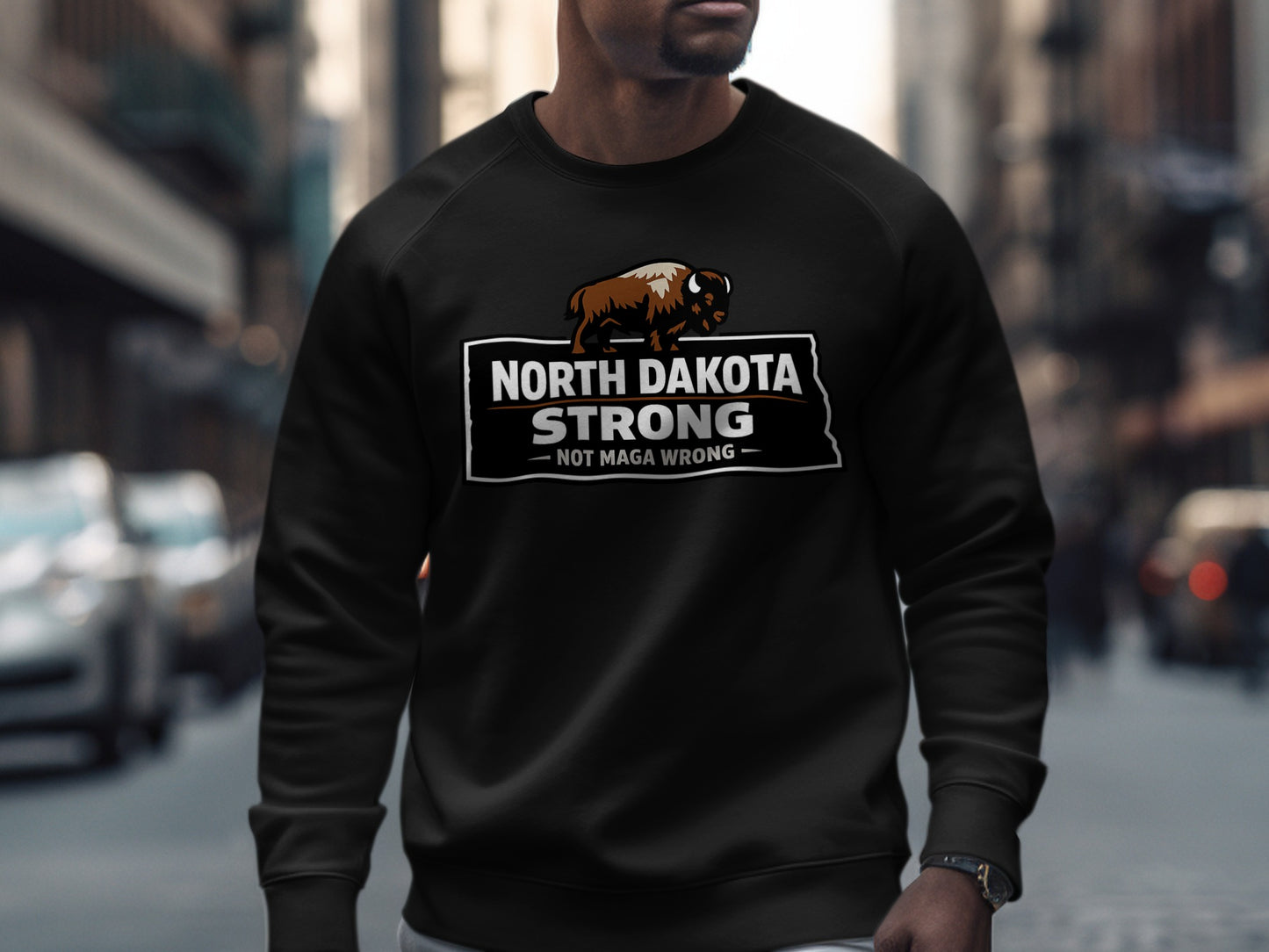 North Dakota Strong Not Maga Wrong Sweatshirt Shirt