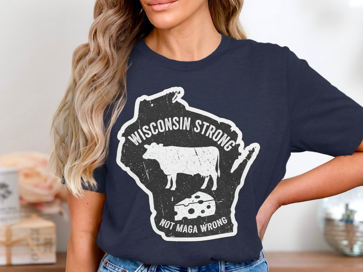 Wisconsin Strong Not Maga Wrong Graphic T-Shirt product type