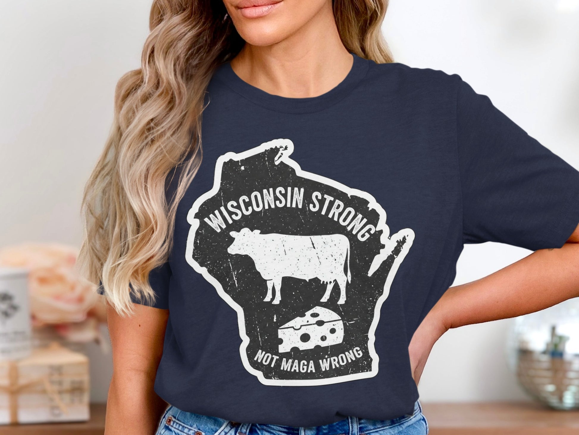 Wisconsin Strong Not Maga Wrong Graphic T-Shirt product type