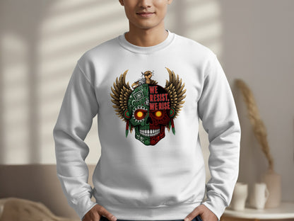 We Resist We Rise Skull Wings Graphic Sweatshirt product type