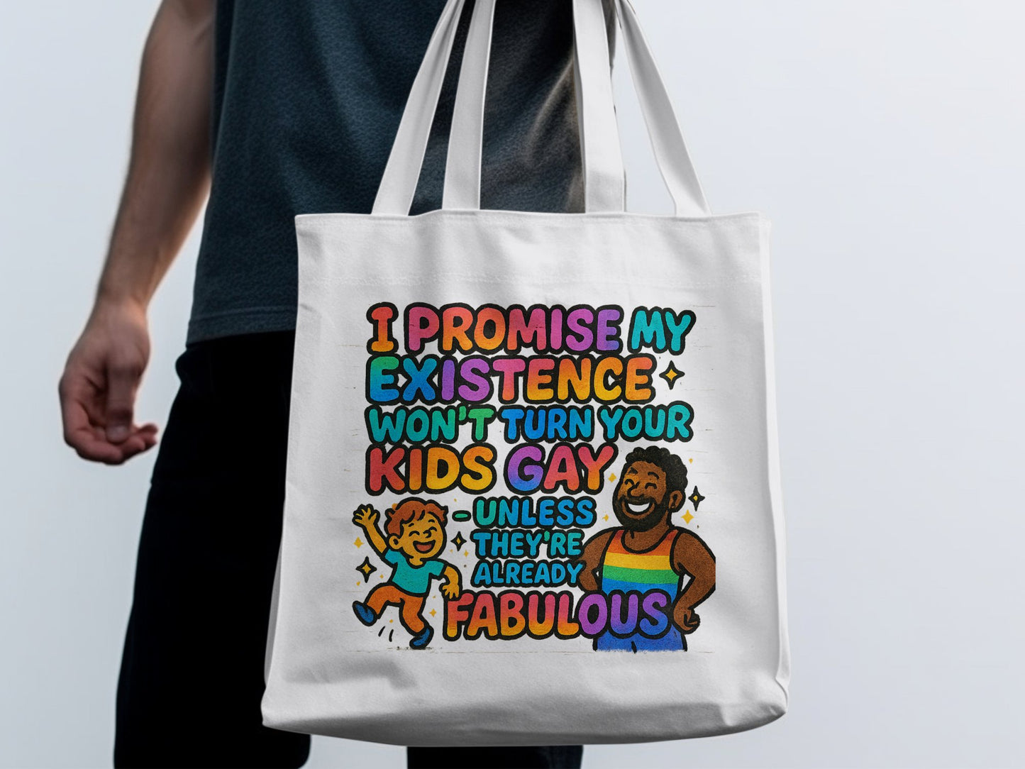 Colorful and Fun Tote Bag with Humorous Message product