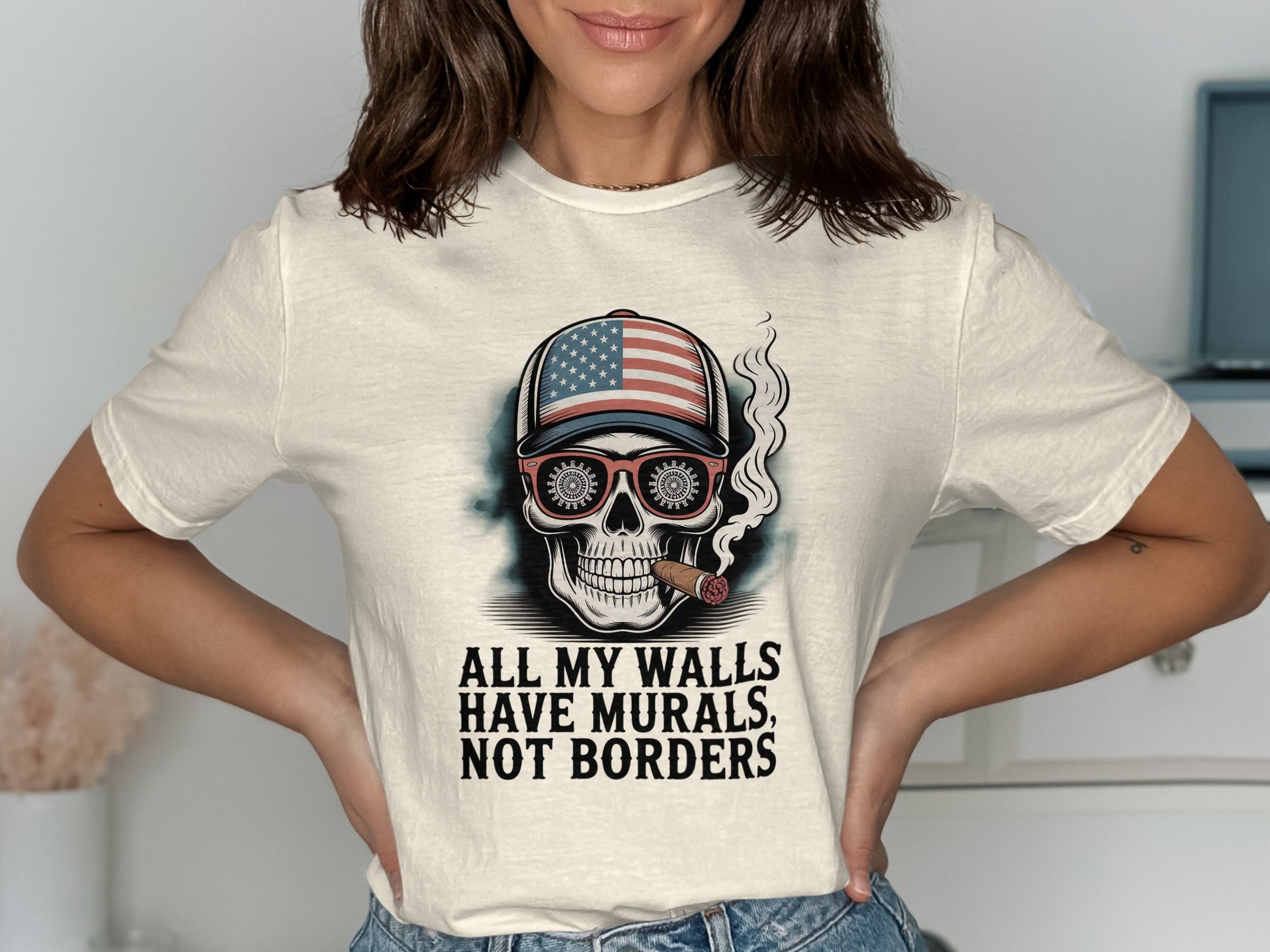 All My Walls Have Murals Not Borders T-shirt product type