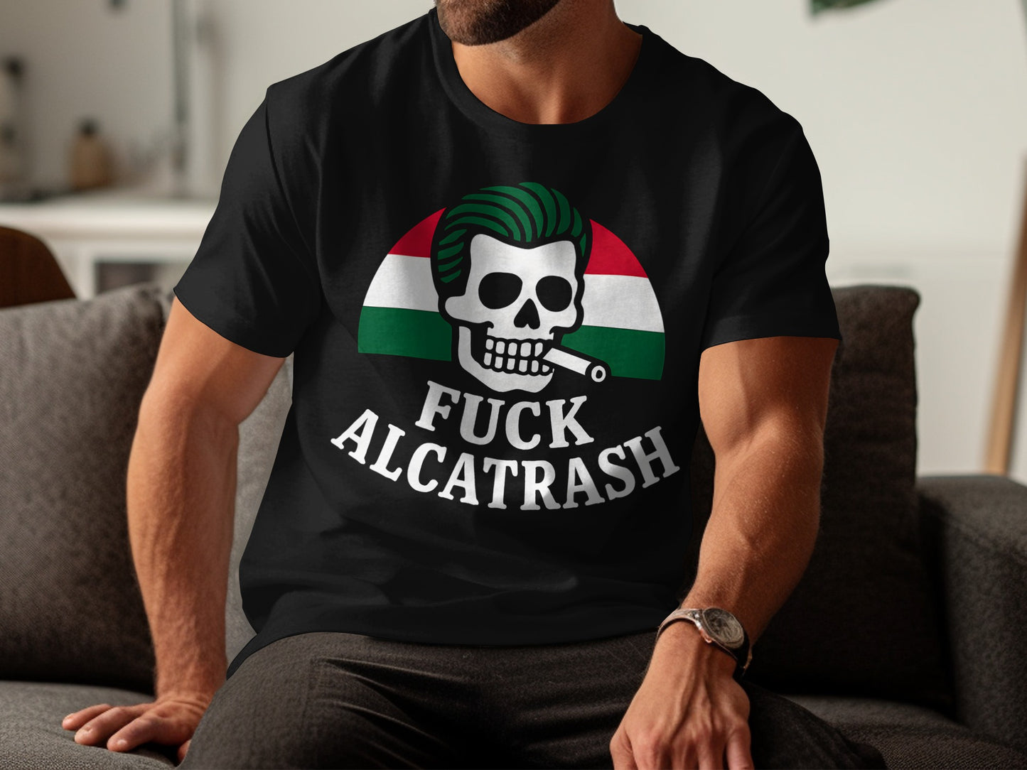 Retro Skull Design Fuck Alcatrash Statement product type