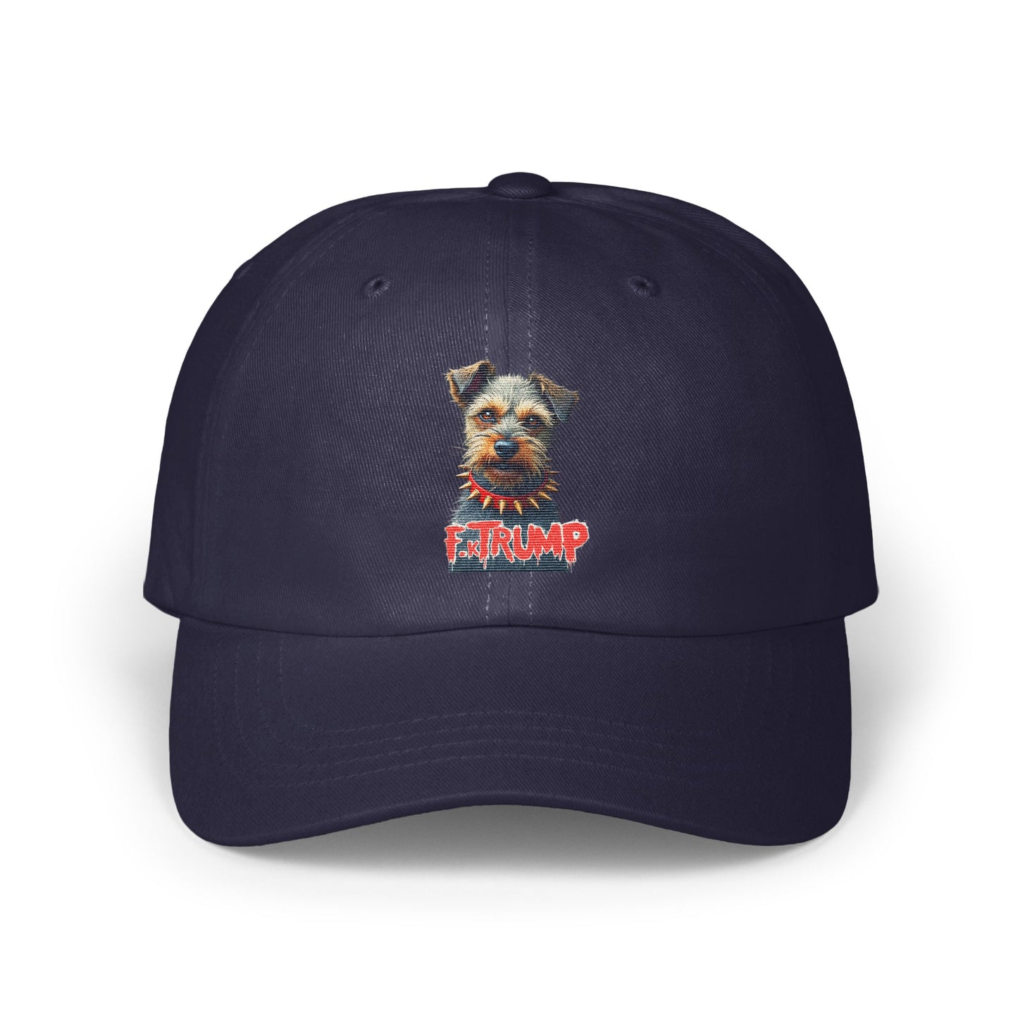 Stylish Dog Print Cap with Unique Fat Trump Design product type