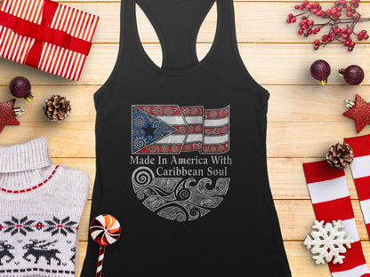 Patriotic Caribbean Soul Tank Top for Women