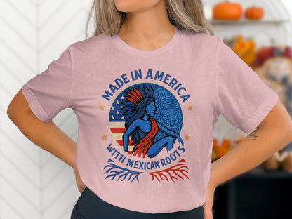 Made in America with Mexican Roots Graphic T-shirt