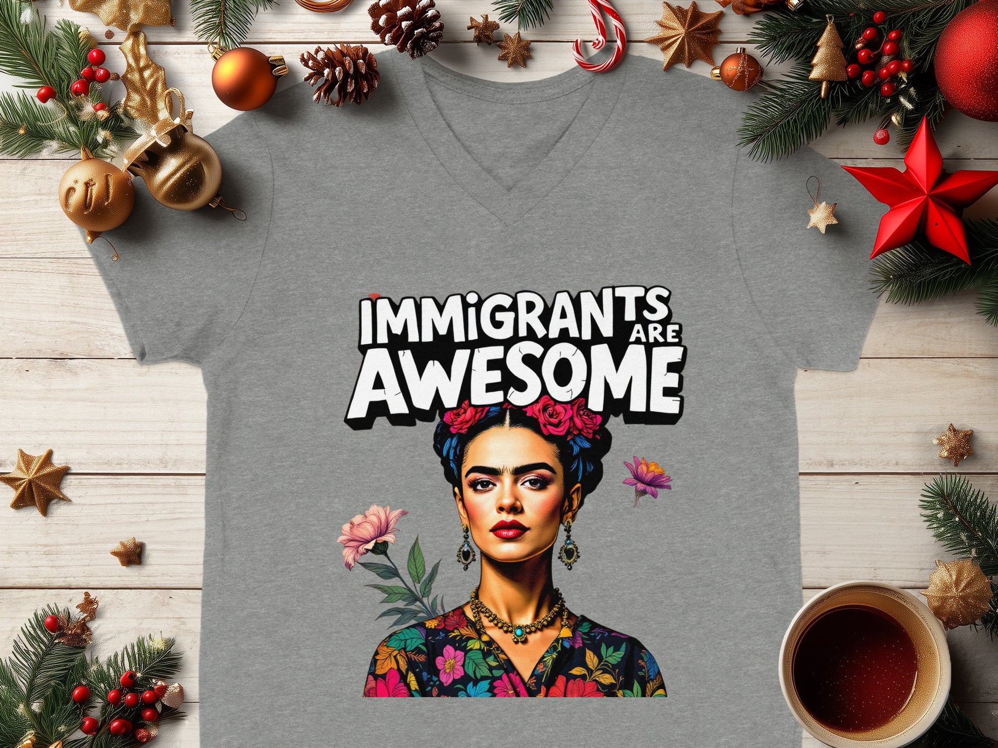 Immigrants Are Awesome Graphic T-shirt Holiday Design