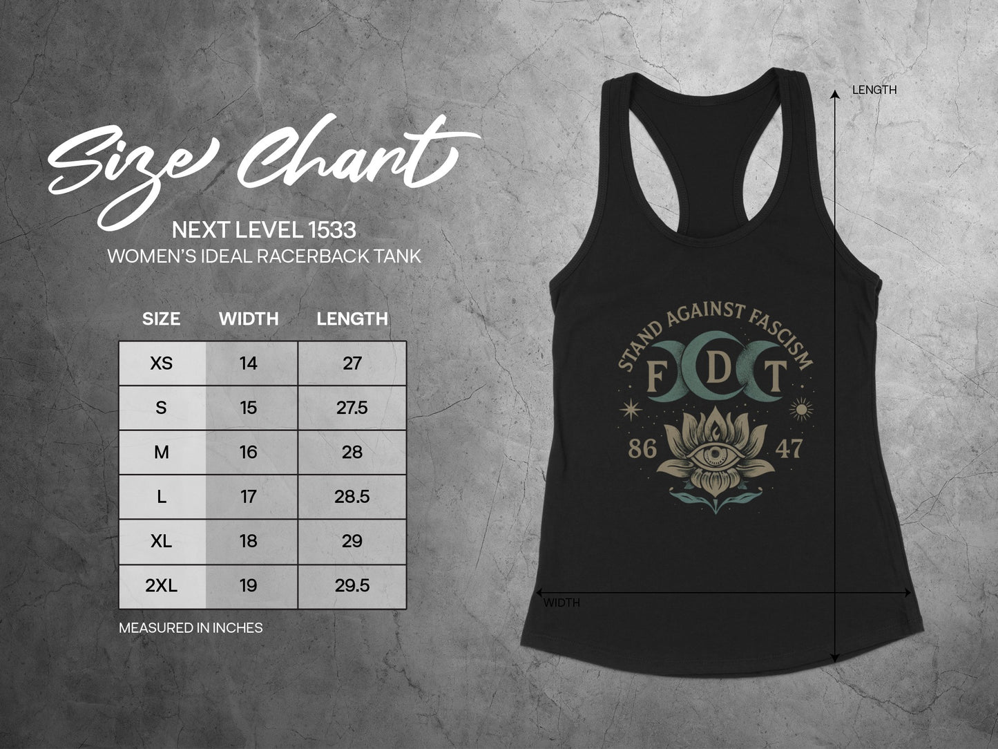 Stand Against Fascism Women's Ideal Racerback Tank