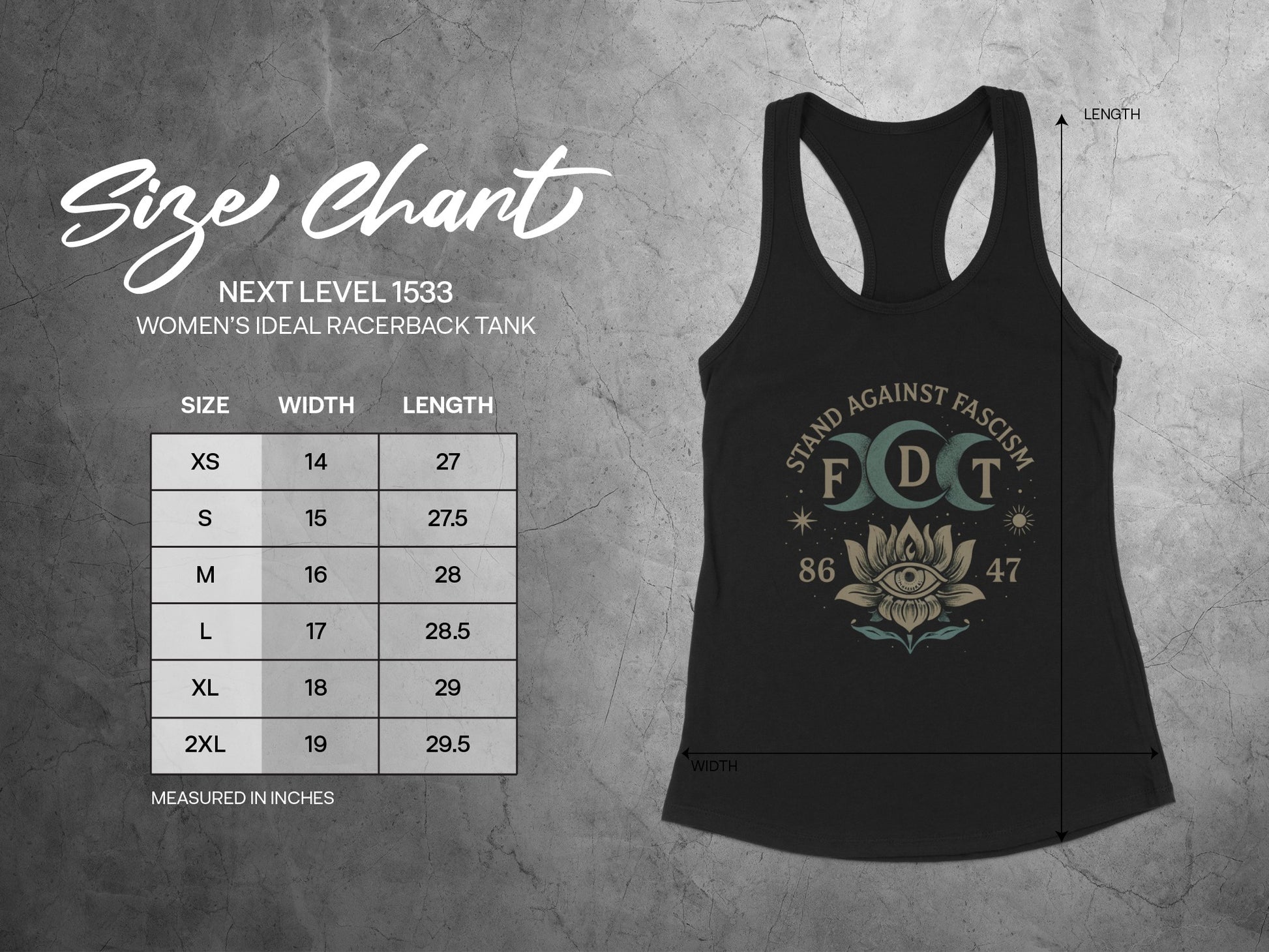 Stand Against Fascism Women's Ideal Racerback Tank