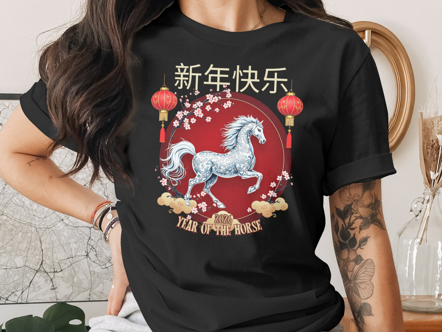 Celebrate 2024 Year of the Horse with Festive T-shirt