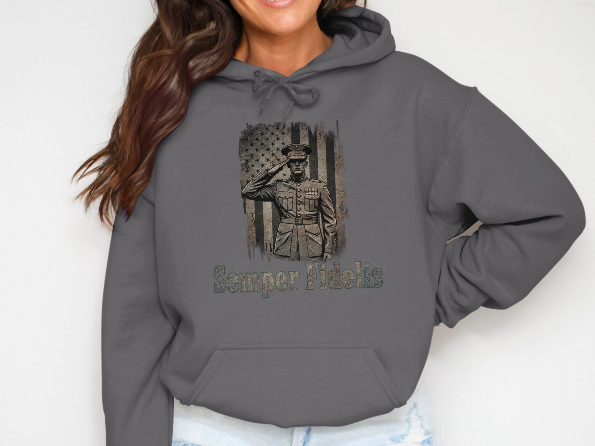 Semper Fidelis Military Tribute Graphic Hoodie
