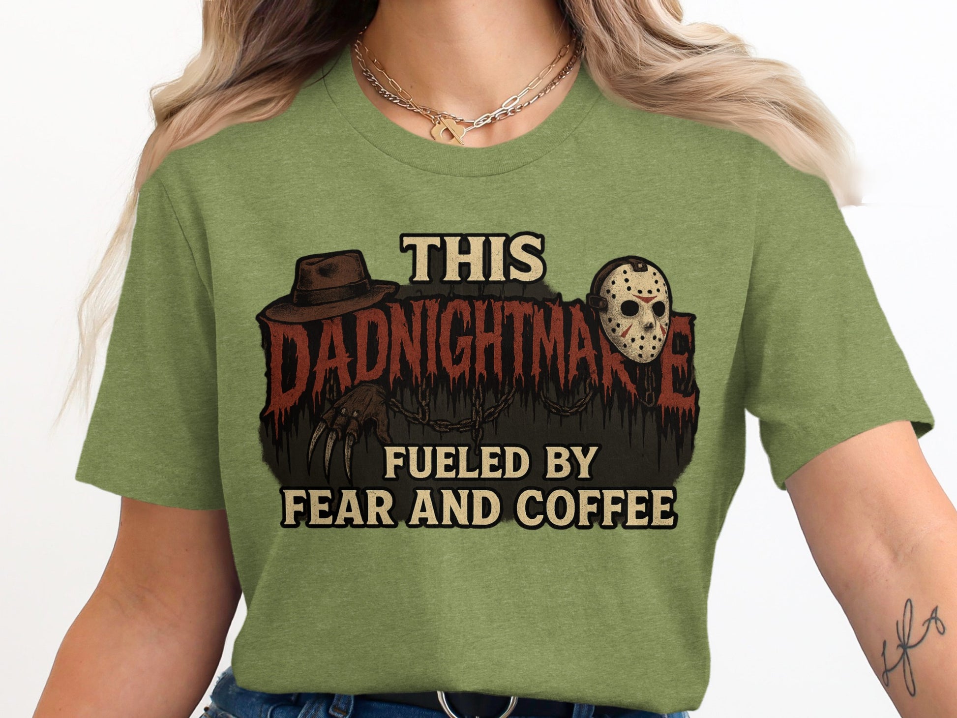 DadNightmare Fueled By Fear And Coffee T-Shirt product