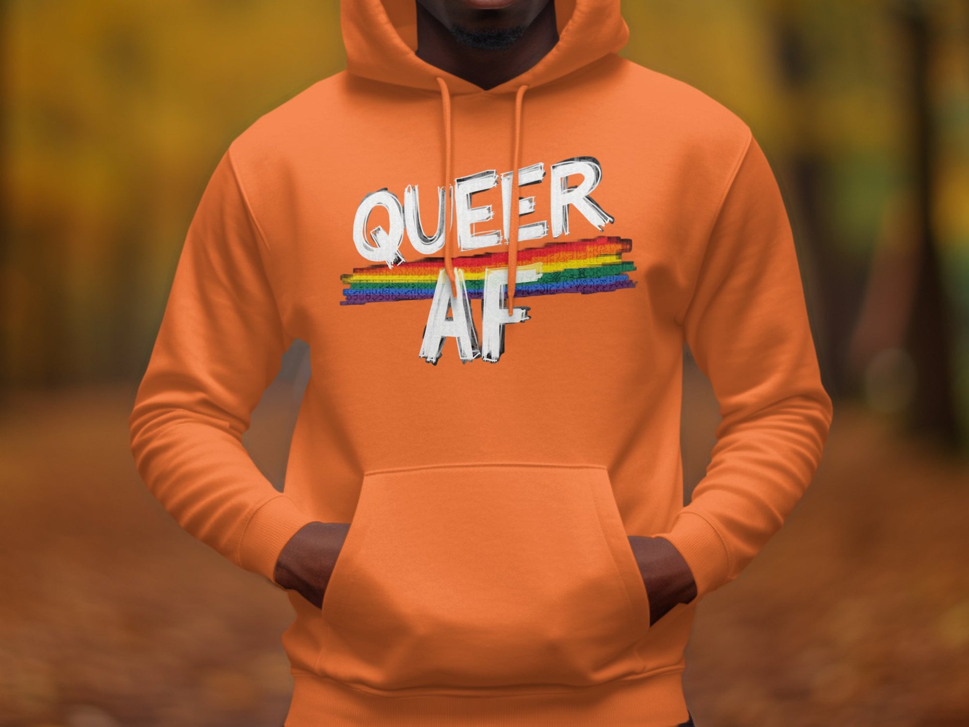 Queer AF Rainbow Graphic Hoodie product type