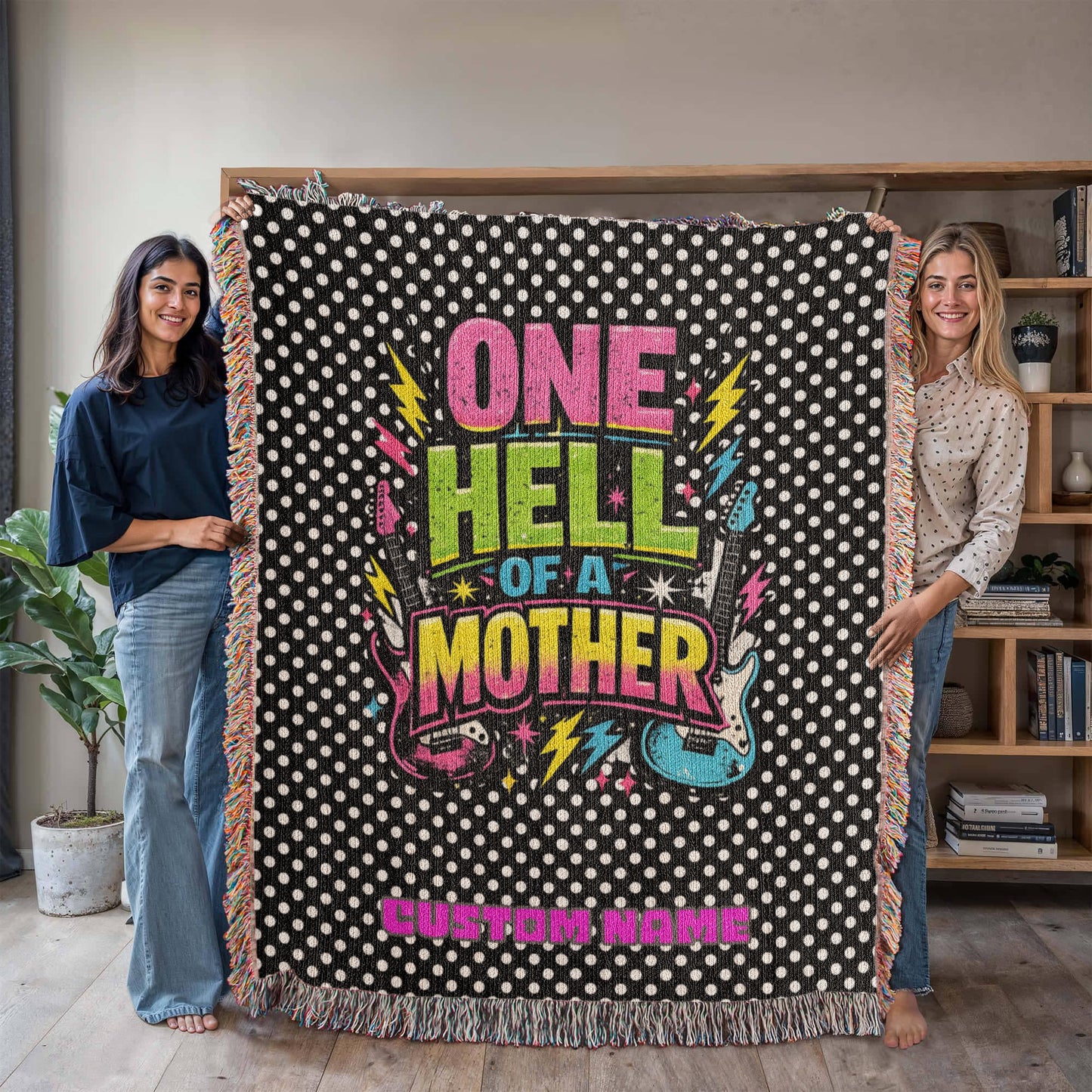 Custom Mother's blanket, add your personalization to Woven Blanket, amazing quality