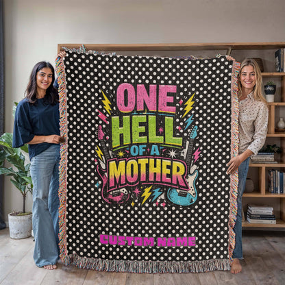 Custom Mother's blanket, add your personalization to Woven Blanket, amazing quality