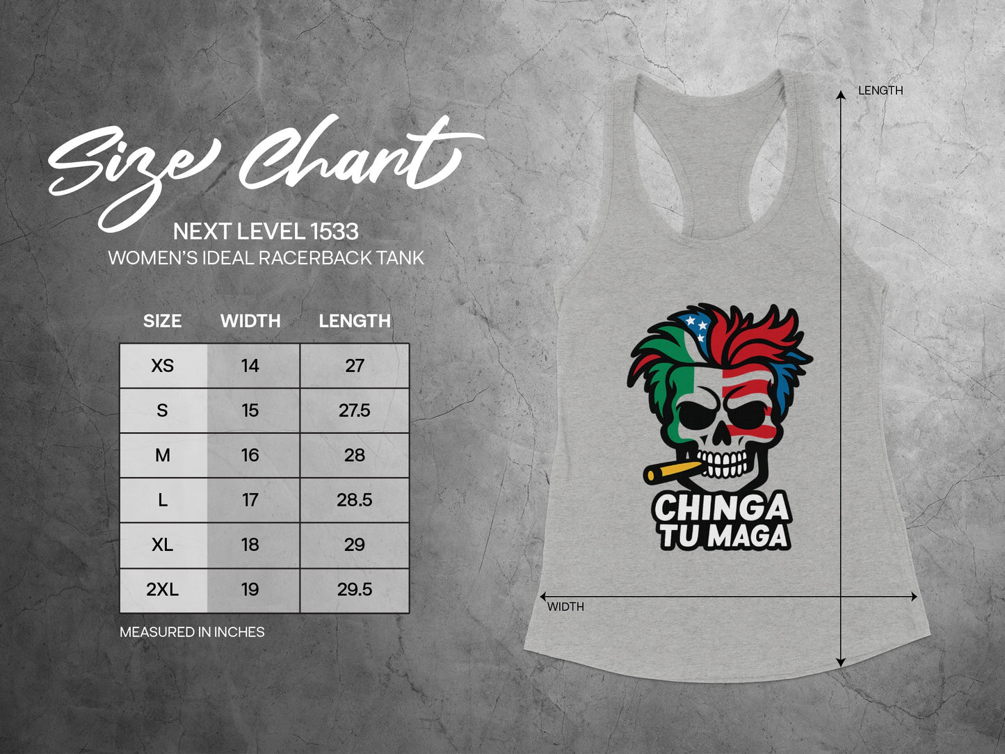 Chinga Tu Maga Skull Graphic Women's Tank Top