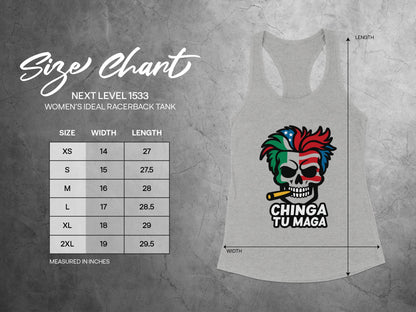Chinga Tu Maga Skull Graphic Women's Tank Top