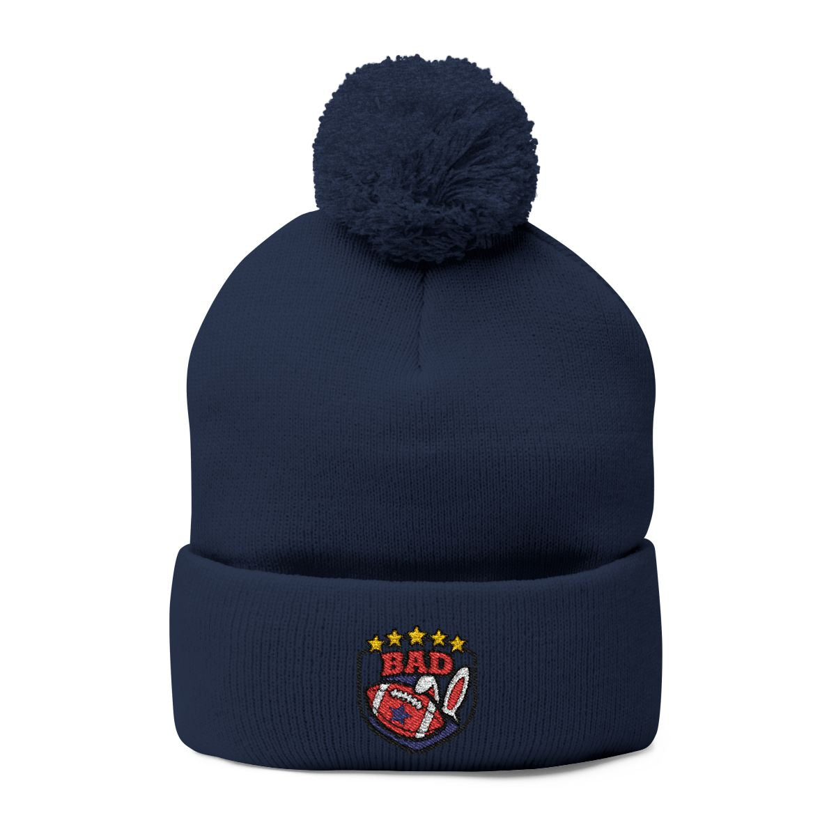 Navy Blue Beanie with BAD Logo Design Beanie Hat