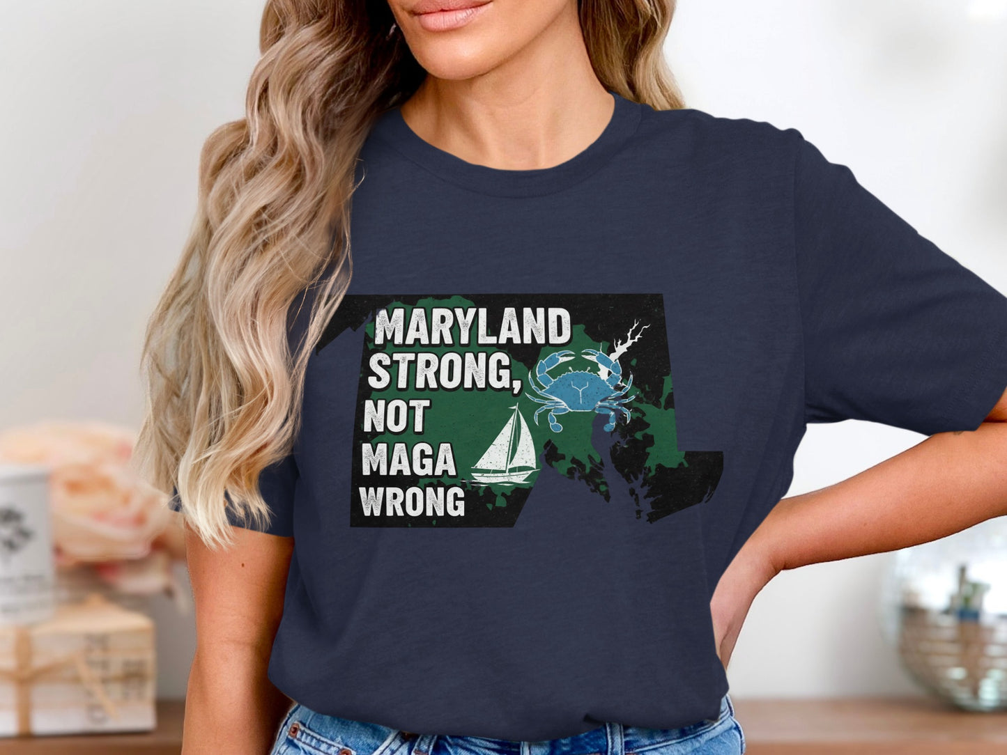 Maryland Strong Not Maga Wrong T-Shirt product