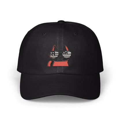 Patriotic Dog Design on Black Baseball Cap product