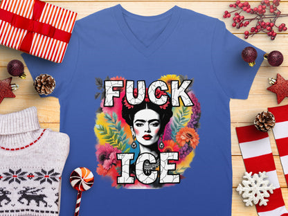 Vibrant Artistic Frida T-shirt with Bold Statement