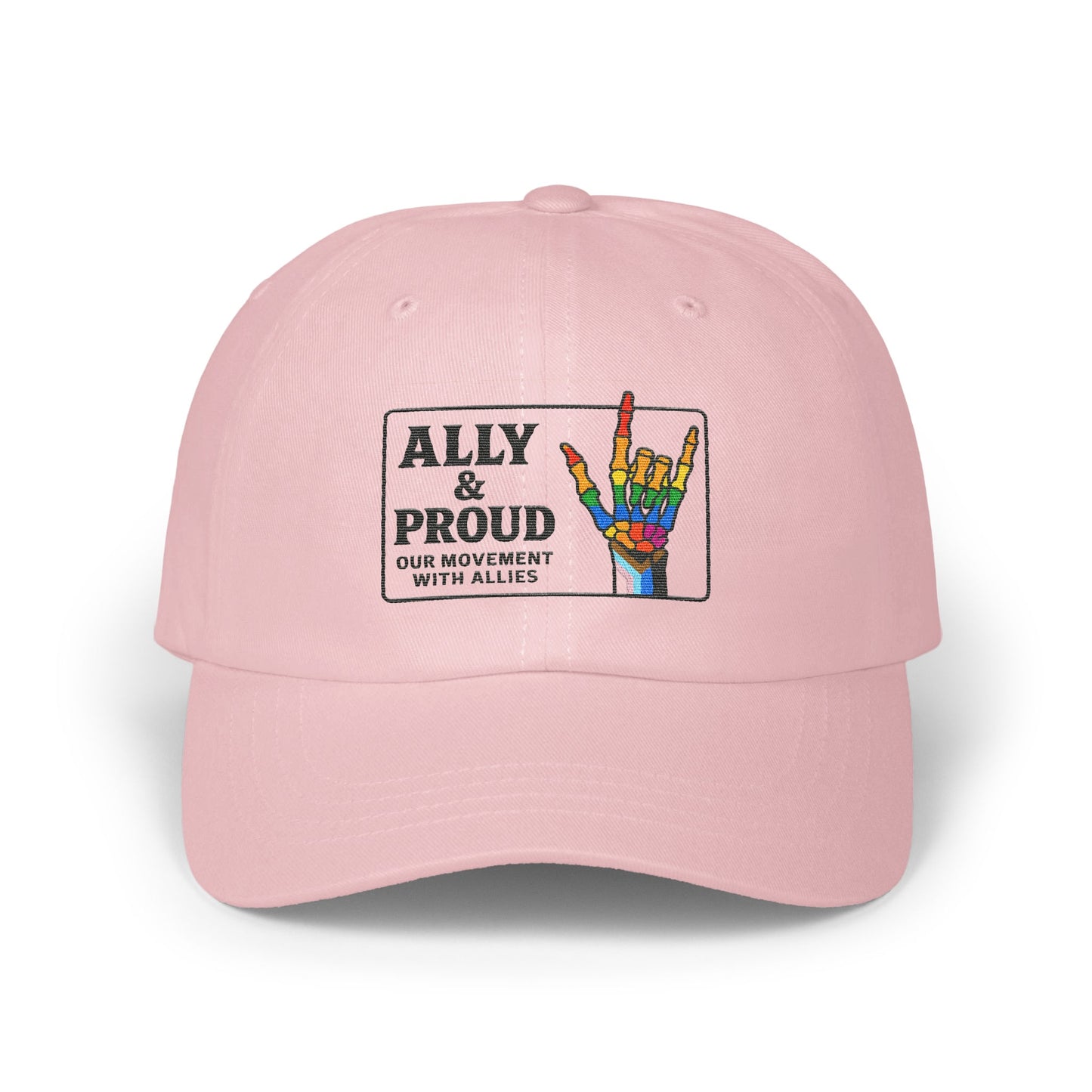 Ally and Proud Embroidered Message Cap product type