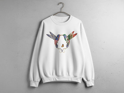 Colorful Hummingbird Sweatshirt with Unique Design