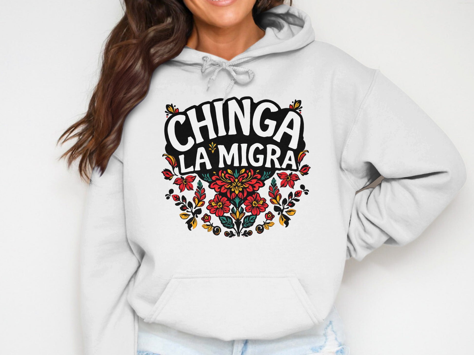 Chinga La Migra Floral Graphic Hoodie product
