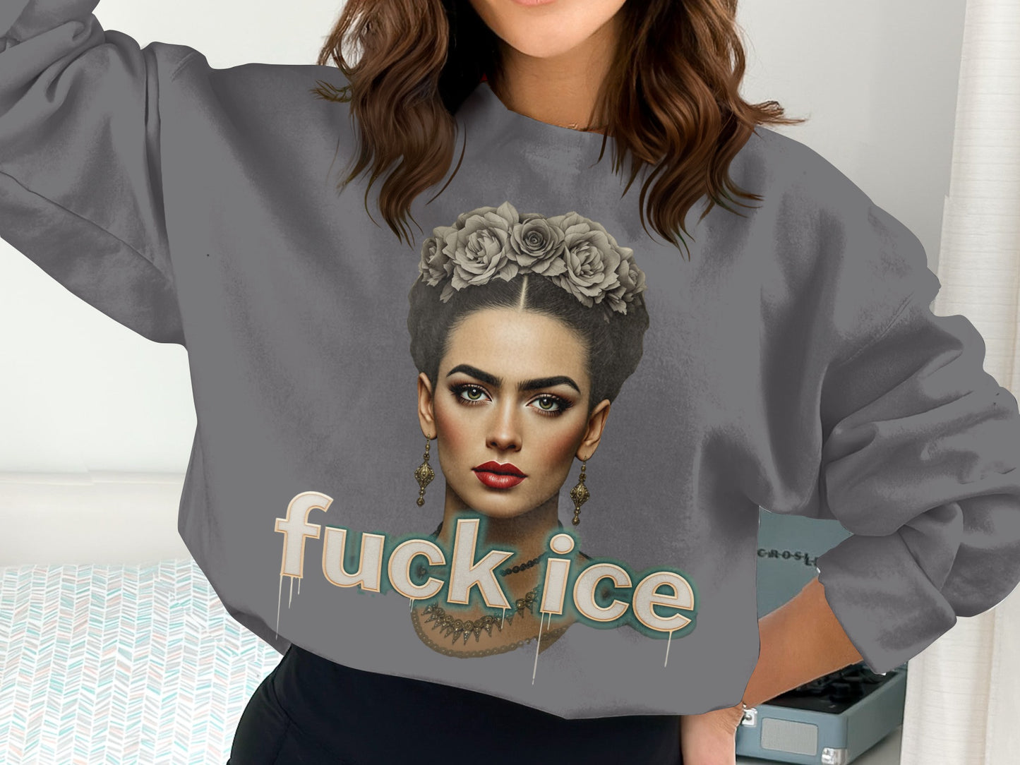 Fuck Ice Sweatshirt with Stylish Artistic Design