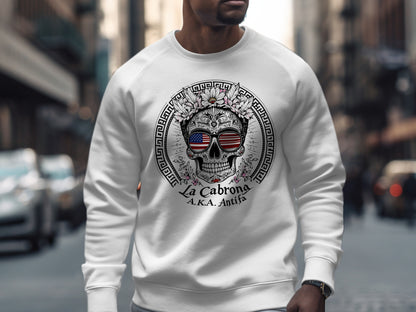 La Cabrona AKA Antifa Skull Design Sweater