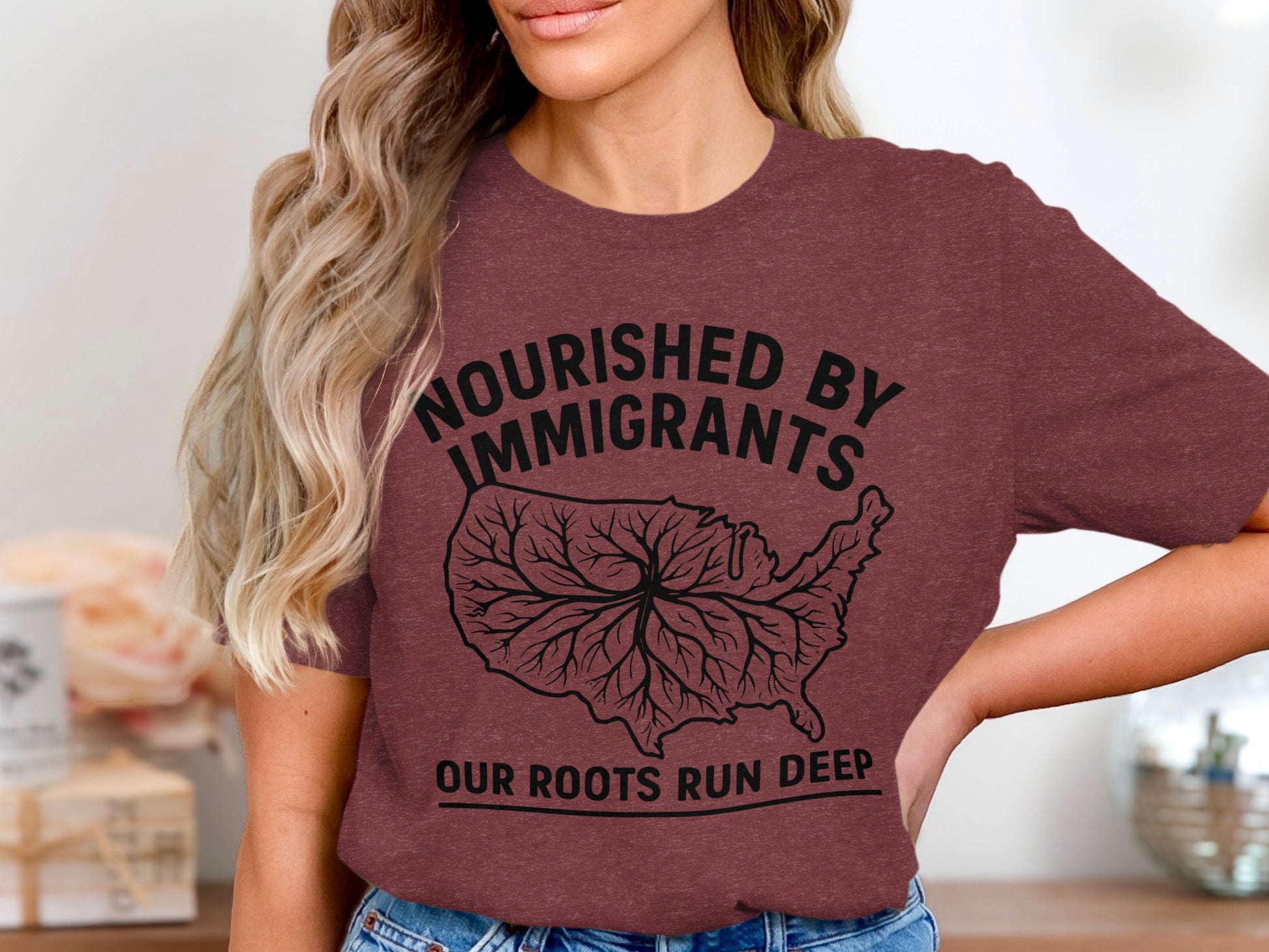 Nourished by Immigrants Our Roots Run Deep Shirt product