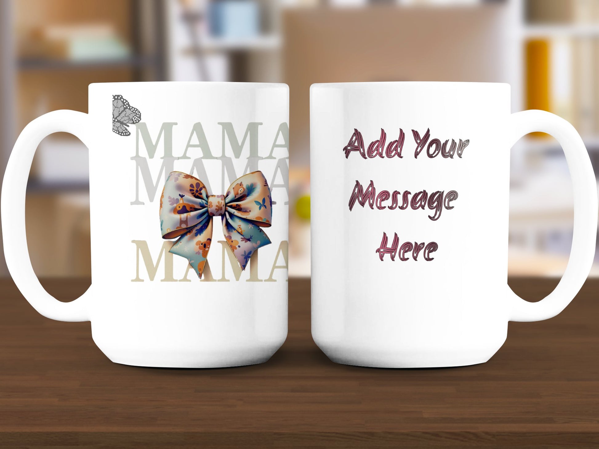 Customizable Mama Bow Design Personalized Mug product