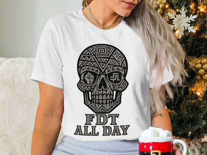 FDT All Day Skull Graphic Design T-shirt