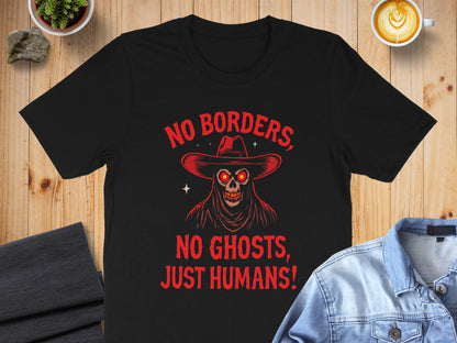 No Borders No Ghosts Just Humans Graphic Tee product type