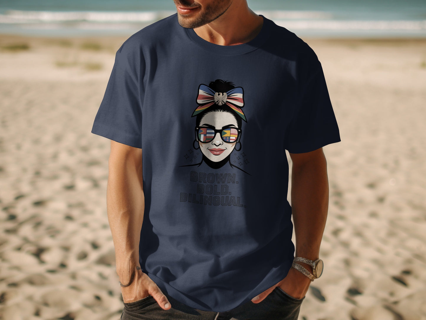 Bold Graphic T-Shirt Featuring Stylish Beach Design product type