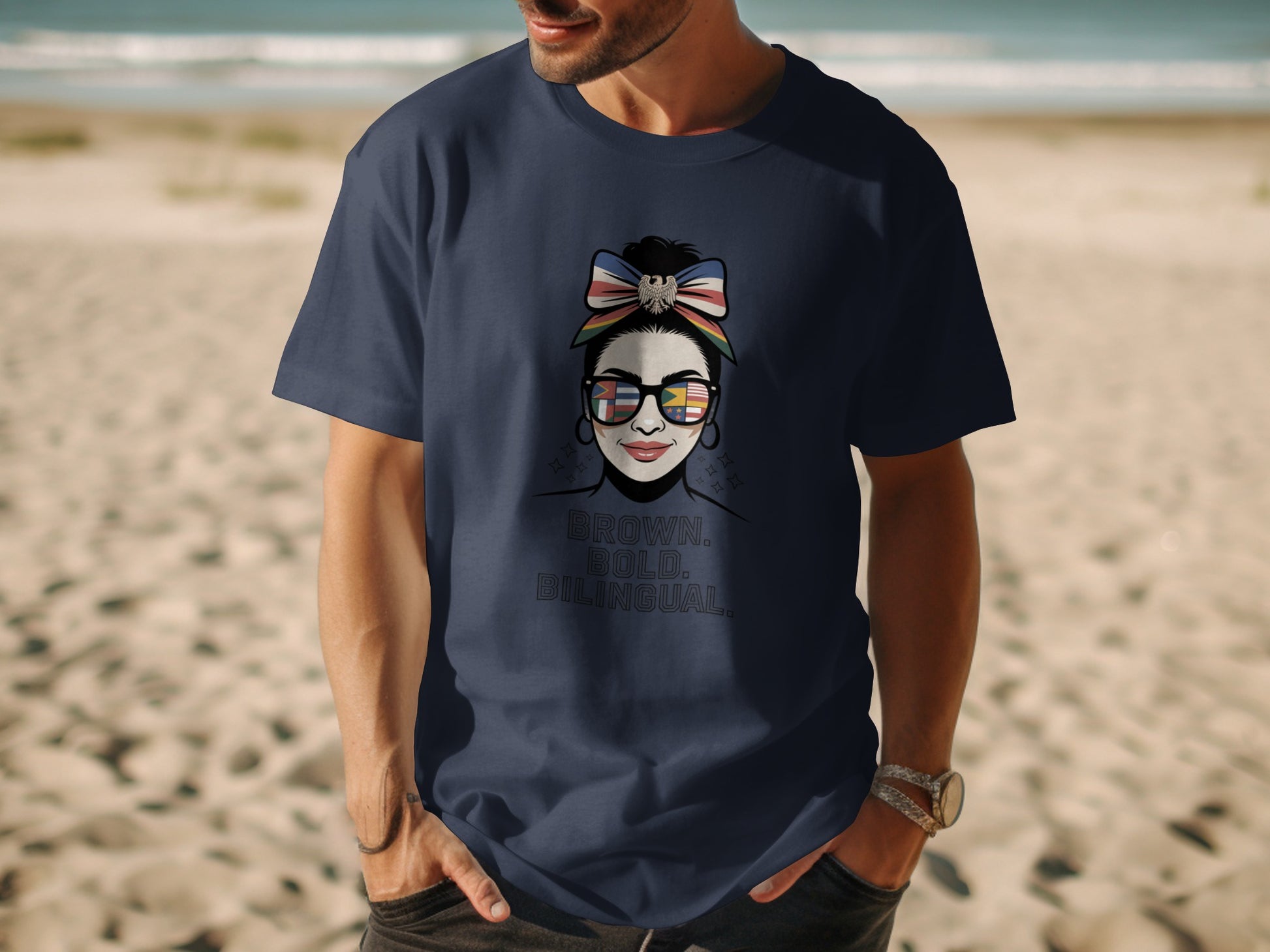 Bold Graphic T-Shirt Featuring Stylish Beach Design product type