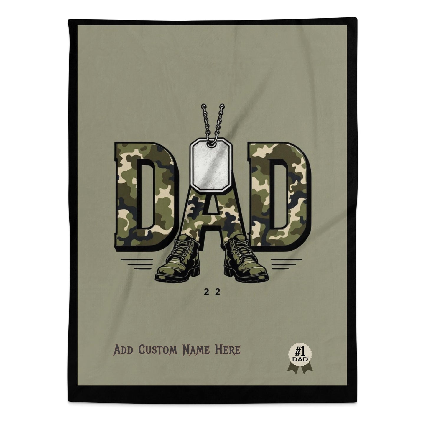Personalized #1 Dad Custom Name Military Themed product