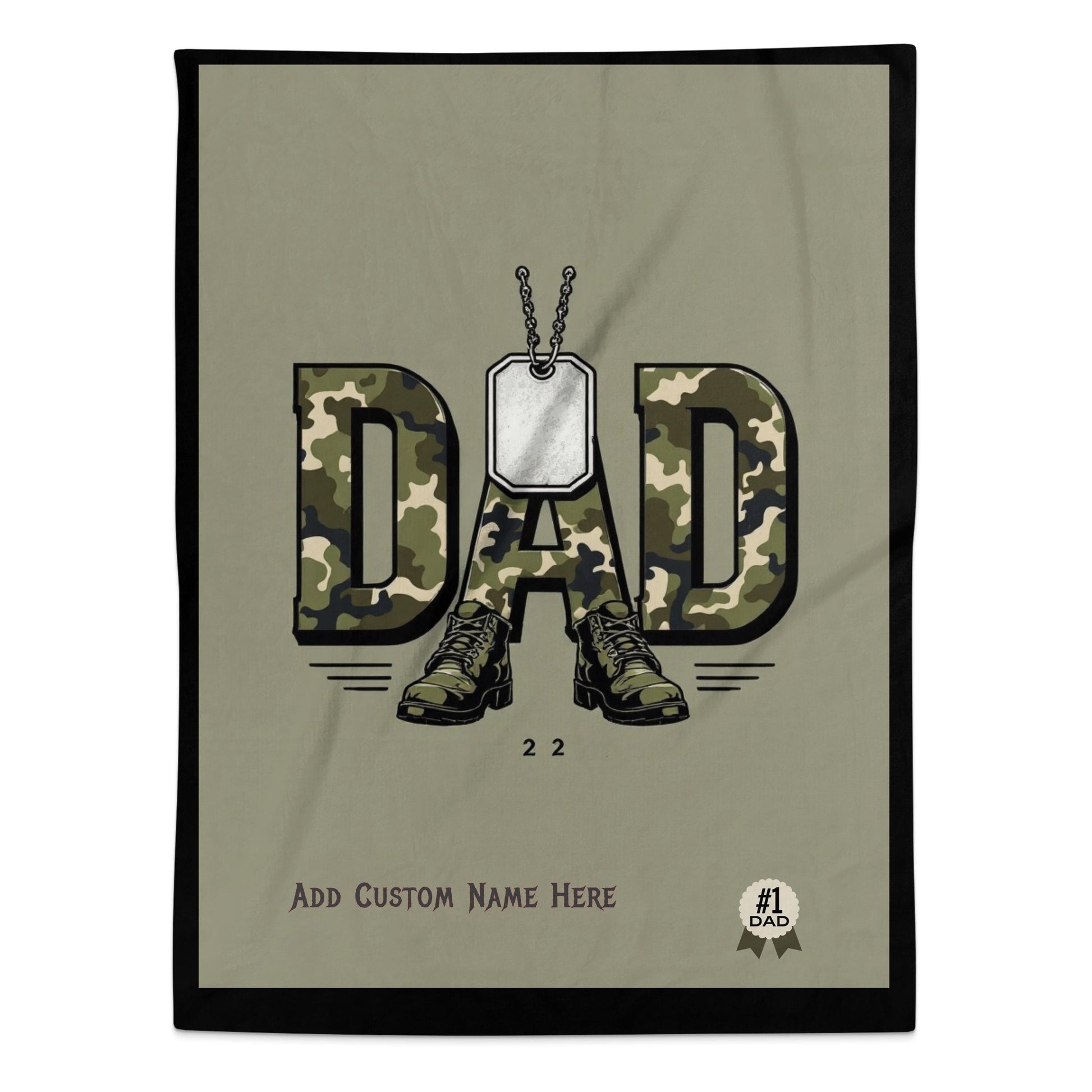 Personalized #1 Dad Custom Name Military Themed product