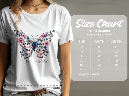 Love Has No Walls Butterfly Softstyle T-shirt product type