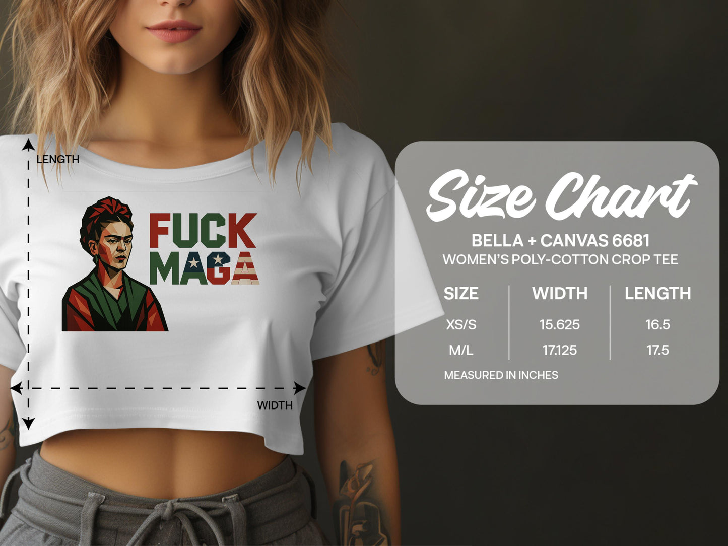 Fuck Maga Graphic Women's Poly-Cotton Crop Tee product